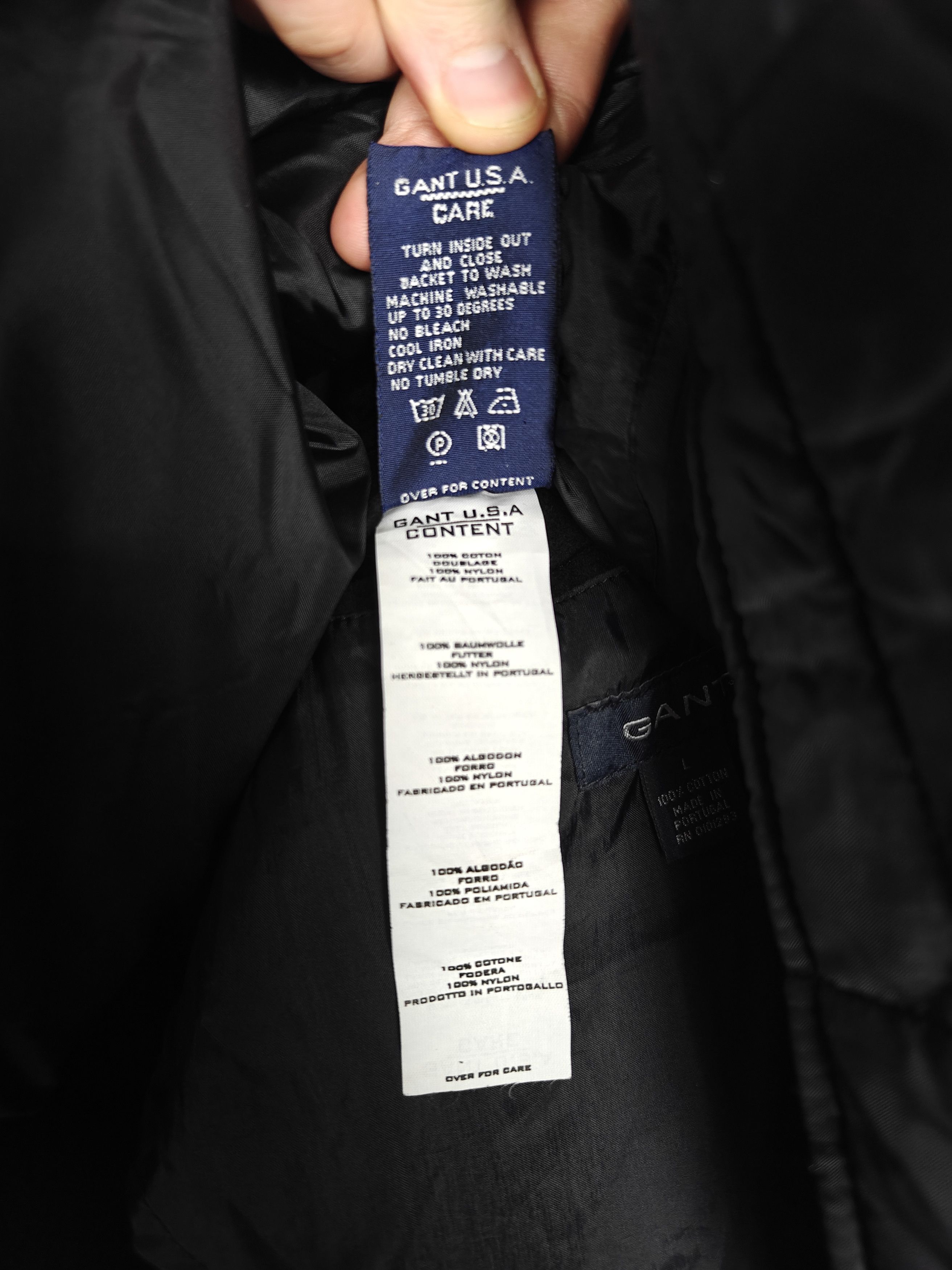 Gant Gant USA Coat Jacket + lining Black size L Size US L / EU 52-54 / 3 - 11 Thumbnail