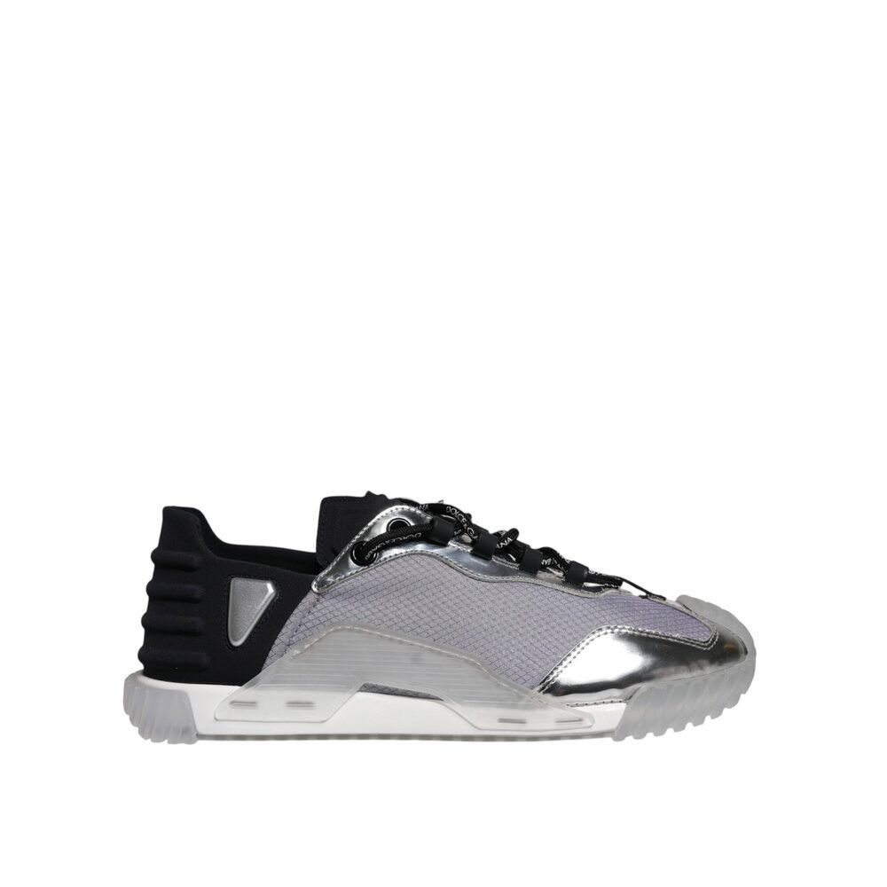 Dolce & Gabbana Dolce & Gabbana Silver Black Nylon NS1 Low Top Sneakers Shoe Size US 8 / EU 41 - 6 Thumbnail