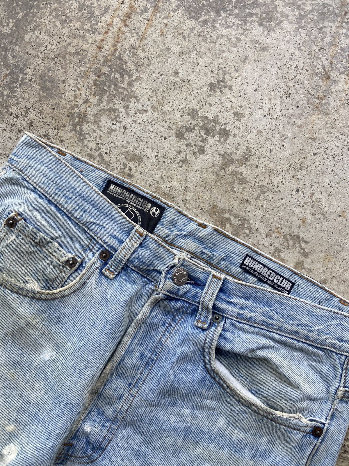 Levi's VINTAGE Levi’s 501 x HUNDREDCLUB Punk Rock Jeans Size US 30 / EU 46 - 6 Thumbnail