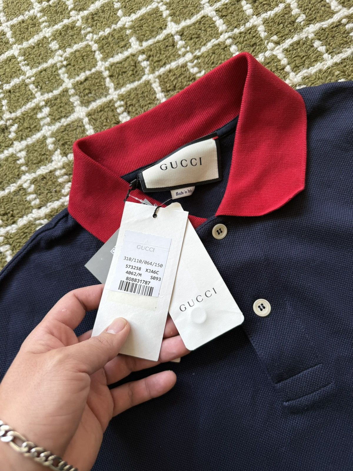 Gucci Gucci Reverse Logo Navy Rugby Shirt Size US M / EU 48-50 / 2 - 3 Thumbnail