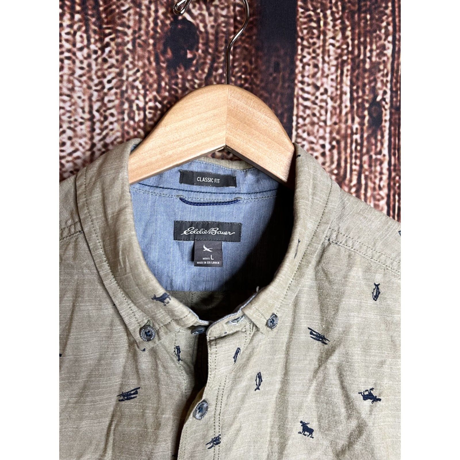 Eddie Bauer VINTAGE Eddie Bauer Button-Front Shirt Men’s Large Beige Cotton Short Sleeve Plaid Ocean Classic 1920s Style Mens Size US L / EU 52-54 / 3 - 2 Thumbnail