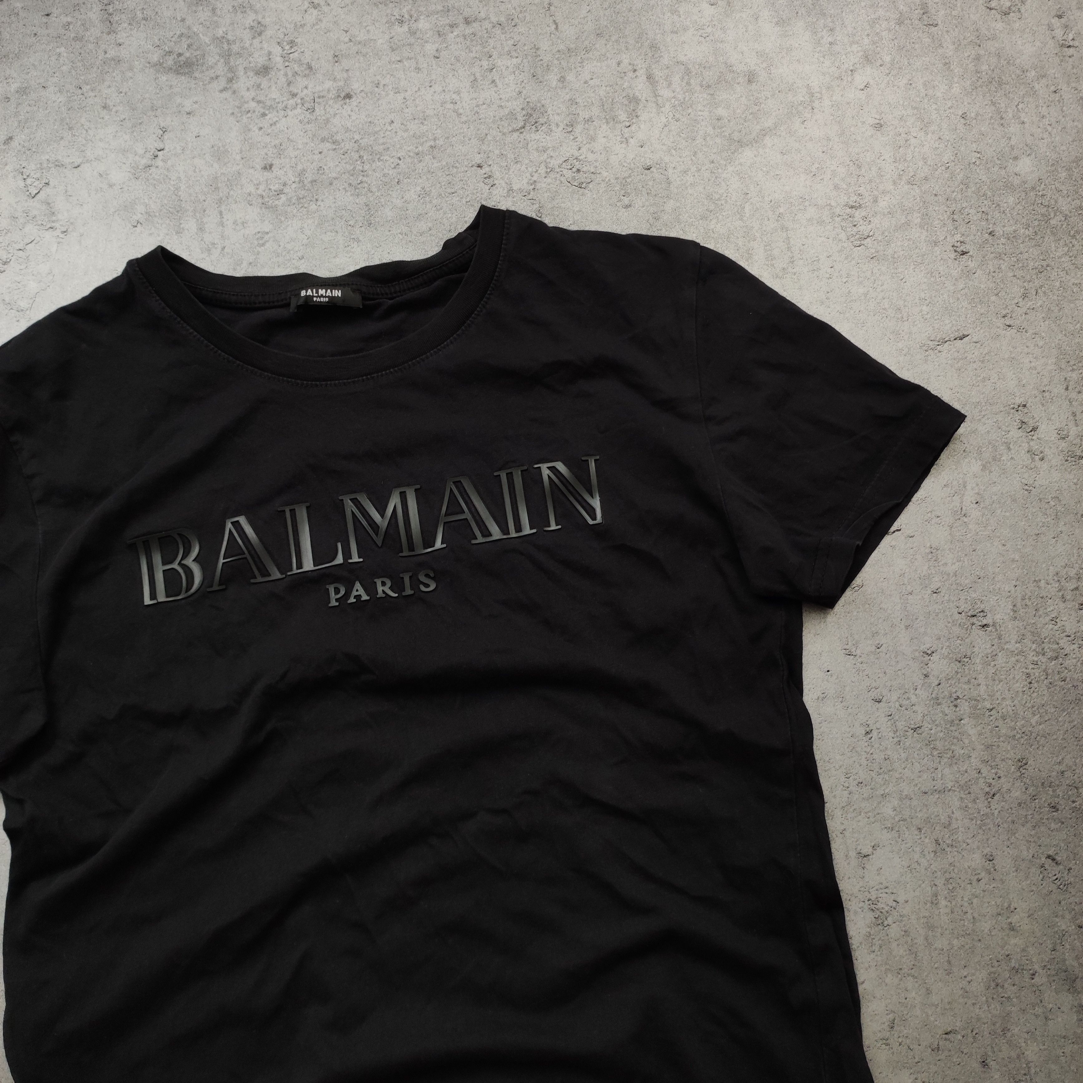 Balmain Balmain Paris Classic Big Logo Black Tshirt Size US S / EU 44-46 / 1 - 3 Thumbnail