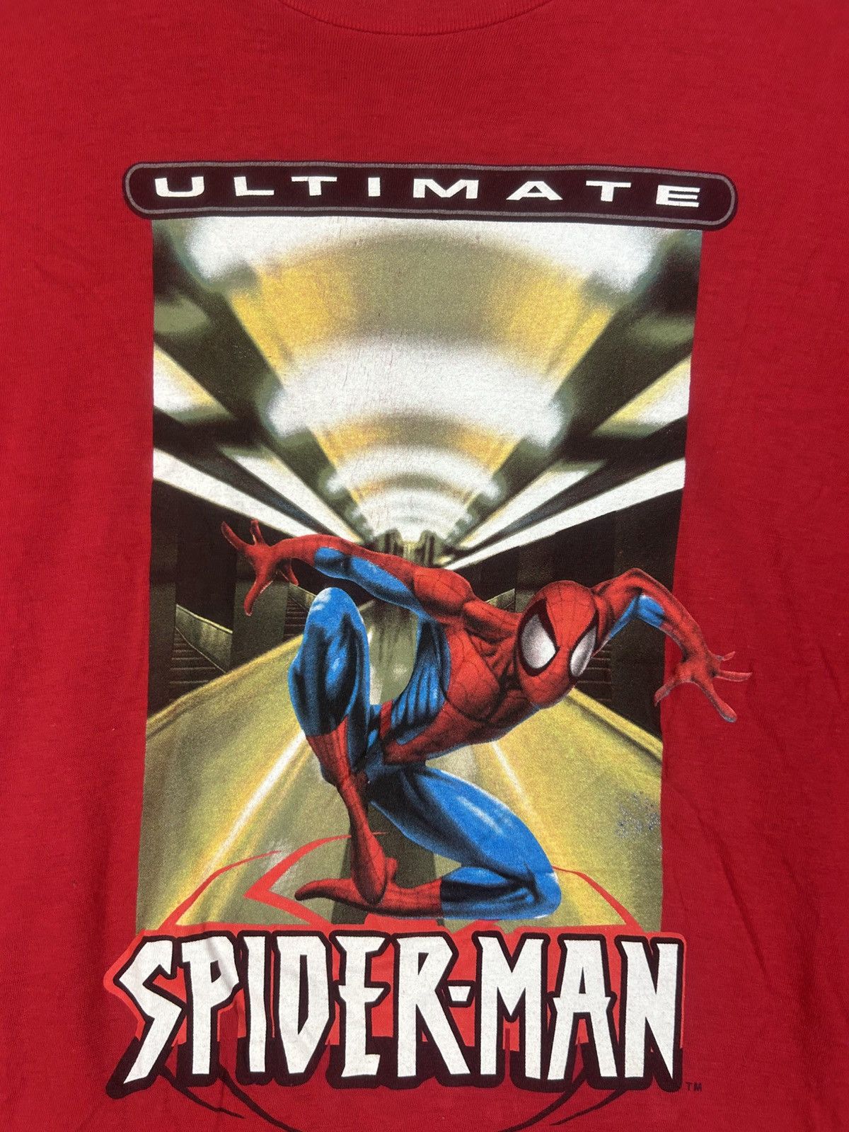 Marvel Comics × Vintage Vintage Y2K Ultimate Spider Man / Marvel Photo Print Art Size US L / EU 52-54 / 3 - 4 Thumbnail