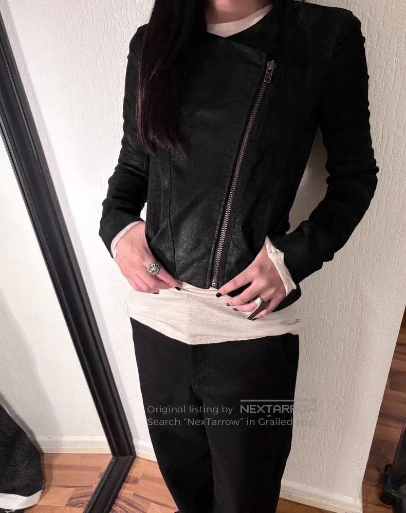 Helmut Lang Helmut Lang Dark deconstructed leather jacket Size M / US 6-8 / IT 42-44 - 3 Thumbnail