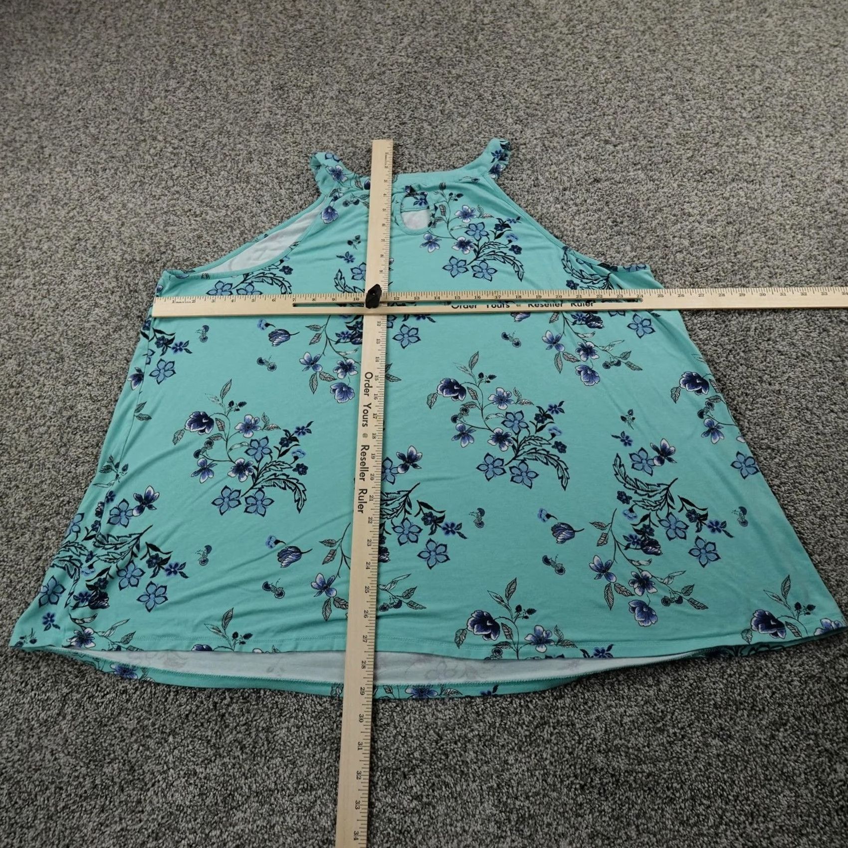 Torrid Torrid Tank Women 4 Blue Floral Sleeveless Halter Knit Tunic Top Size S / US 4 / IT 40 - 4 Thumbnail