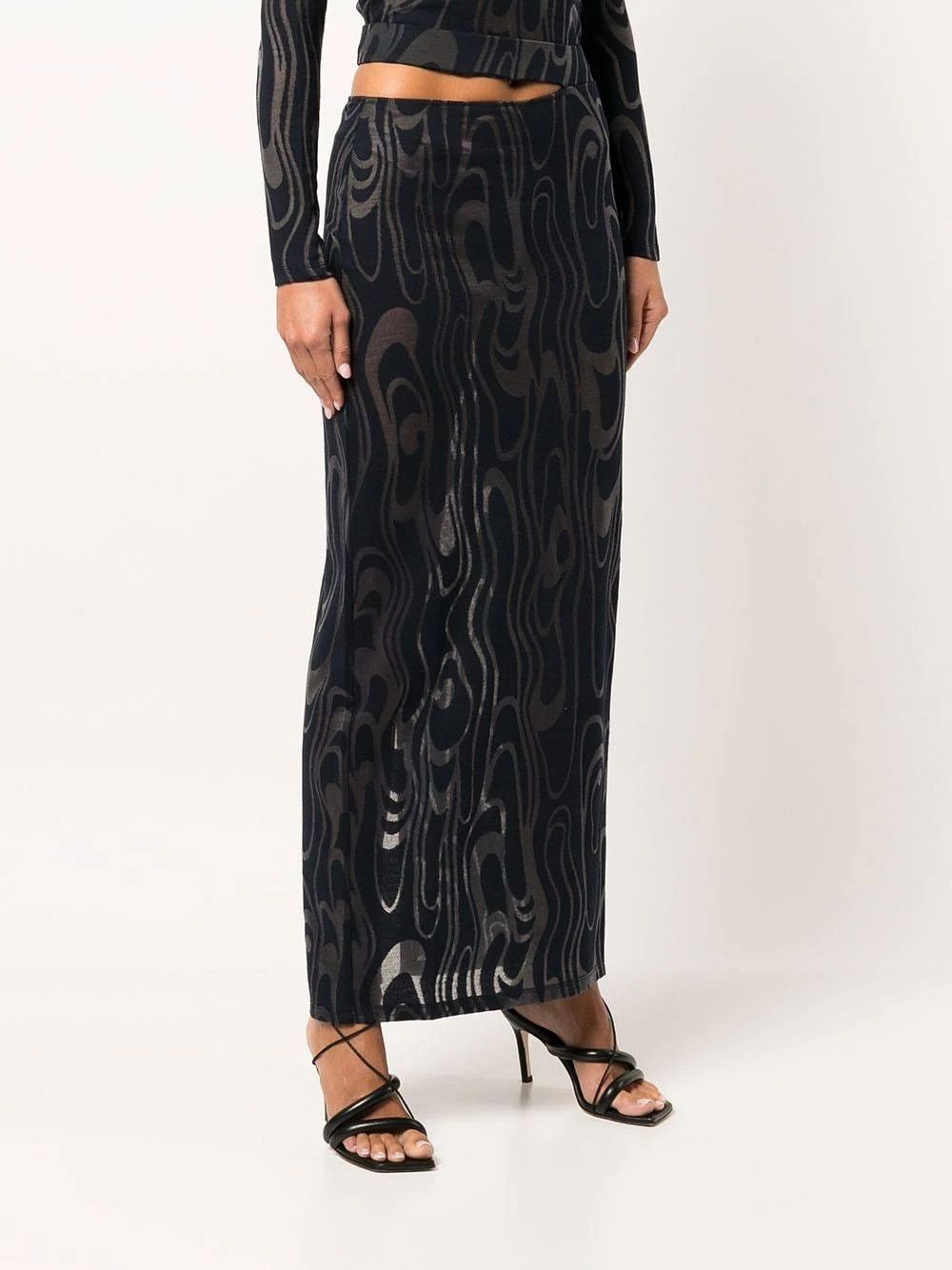 Eckhaus Latta o1mle0524 Shrunk Turtleneck Wave Top in Black Size S / US 4 / IT 40 - 9 Thumbnail