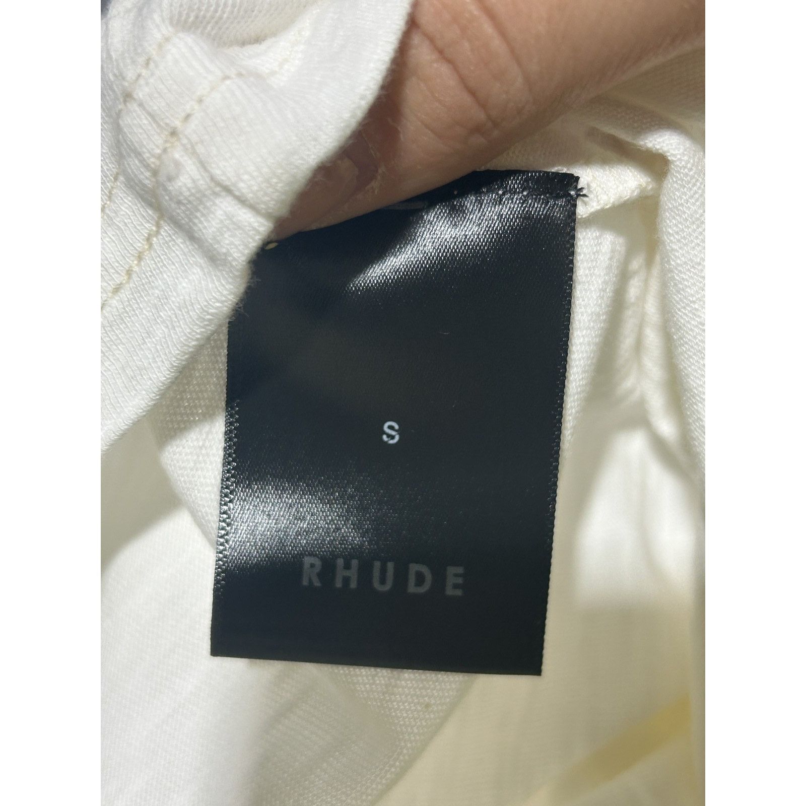 Rhude RHUDE LOGO SLUB WHITE TEE SIZE SMALL NEW Size US S / EU 44-46 / 1 - 5 Thumbnail