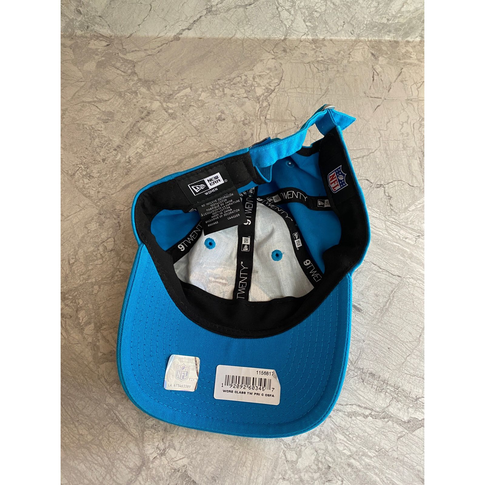 New Era NWT Carolina Panthers Women's Strapback Hat Size ONE SIZE - 9 Thumbnail