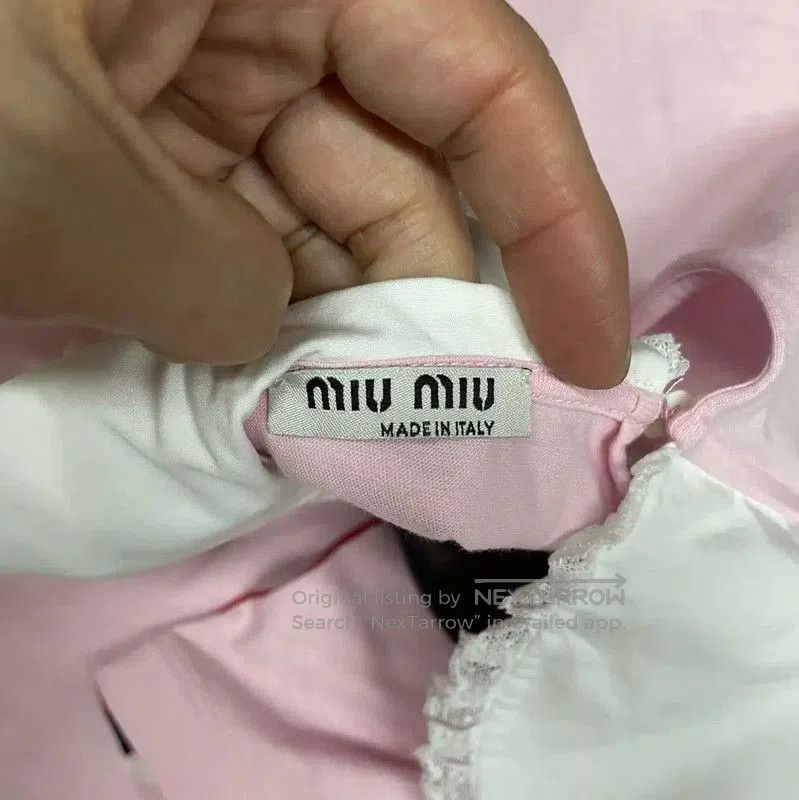 Miu Miu Miu Miu Pink Cotton Women's Dress . Size XS / US 0-2 / IT 36-38 - 3 Thumbnail