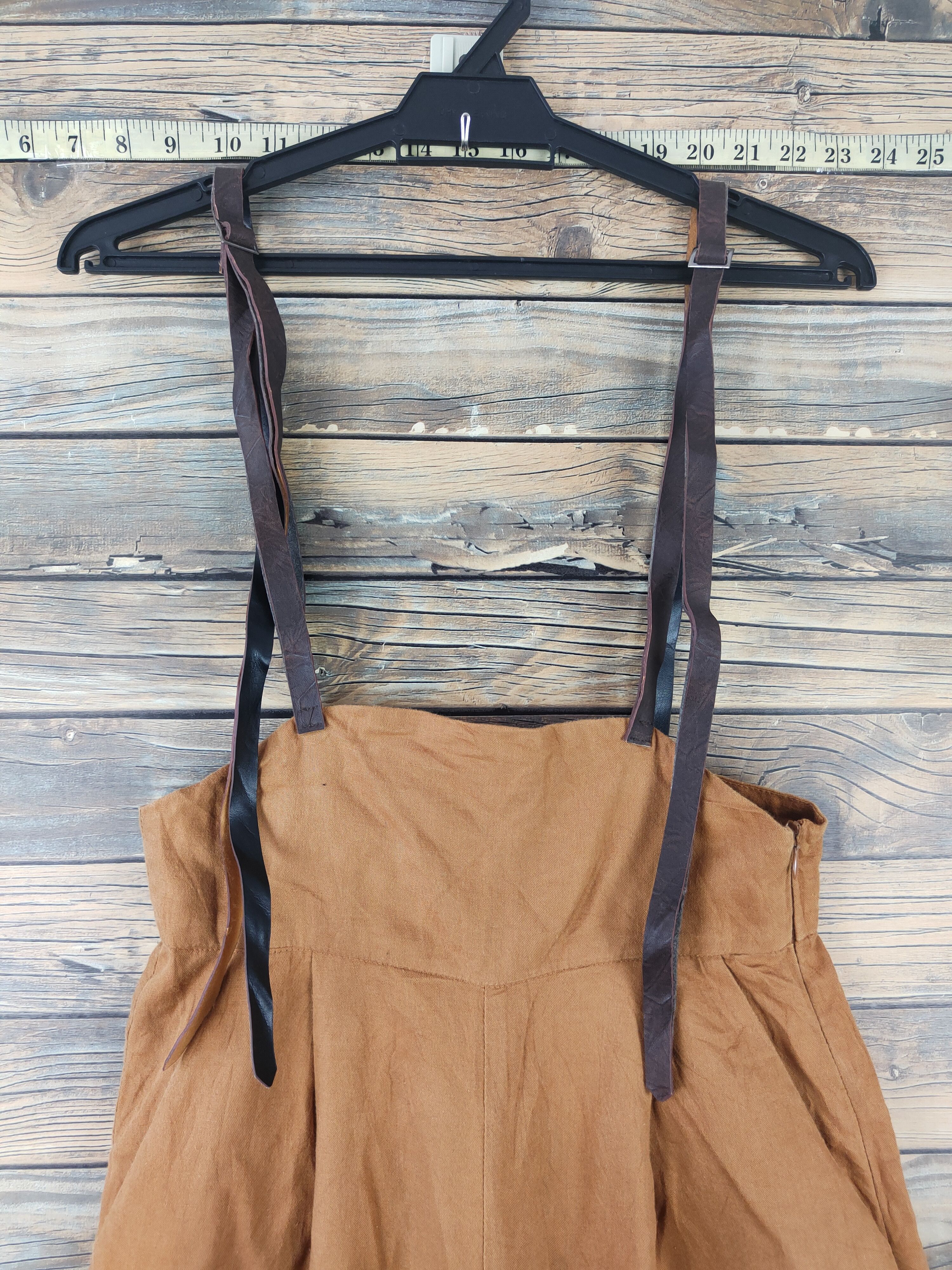 Japanese Brand × Vintage Streetwear Vintage Japan Brand Brown Adjust Strap Jumpsuit Size 26" / US 2 / IT 38 - 2 Thumbnail