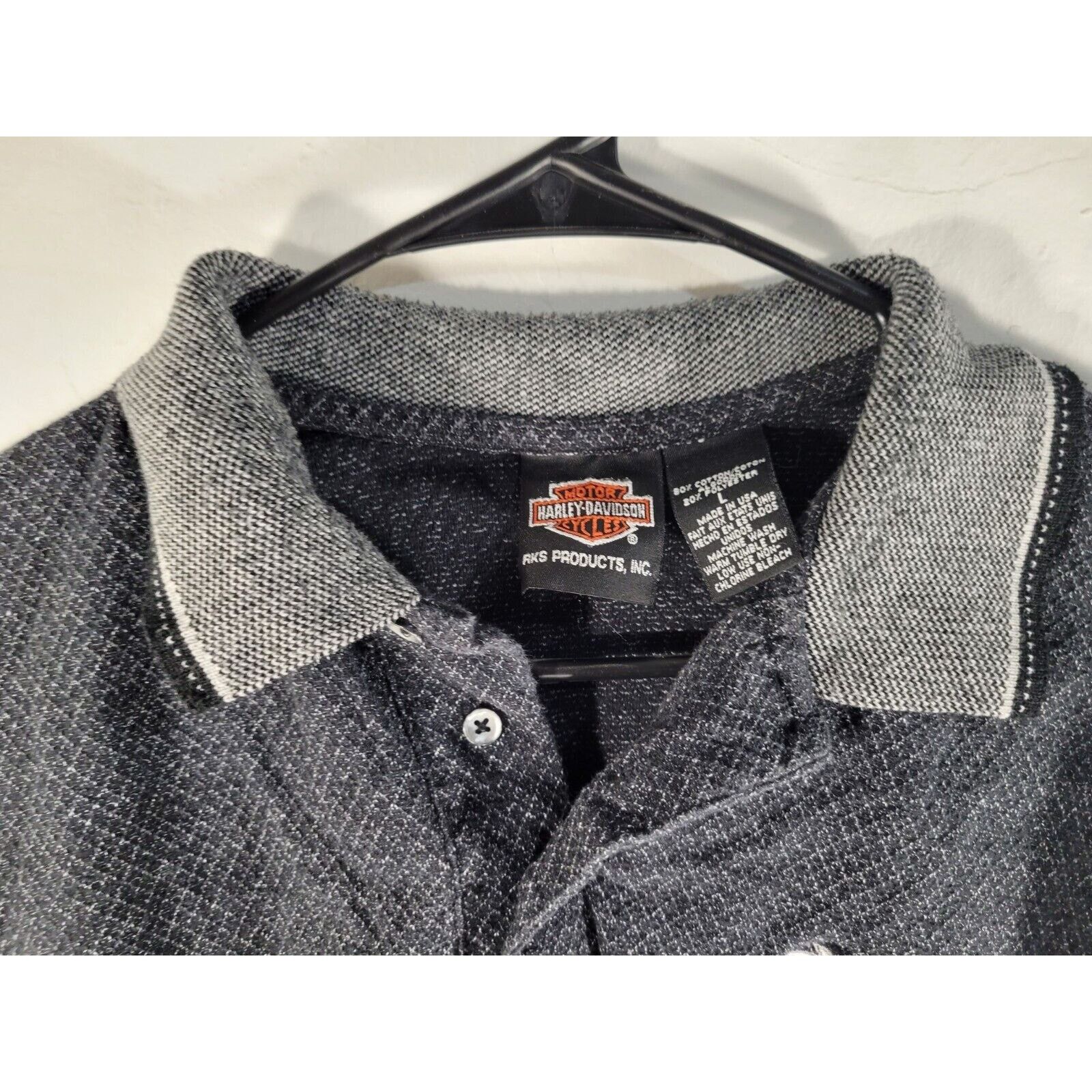 Harley Davidson Harley Davidson Men's Dark Grey Polo Button FT Lauderdale L Size US L / EU 52-54 / 3 - 8 Thumbnail