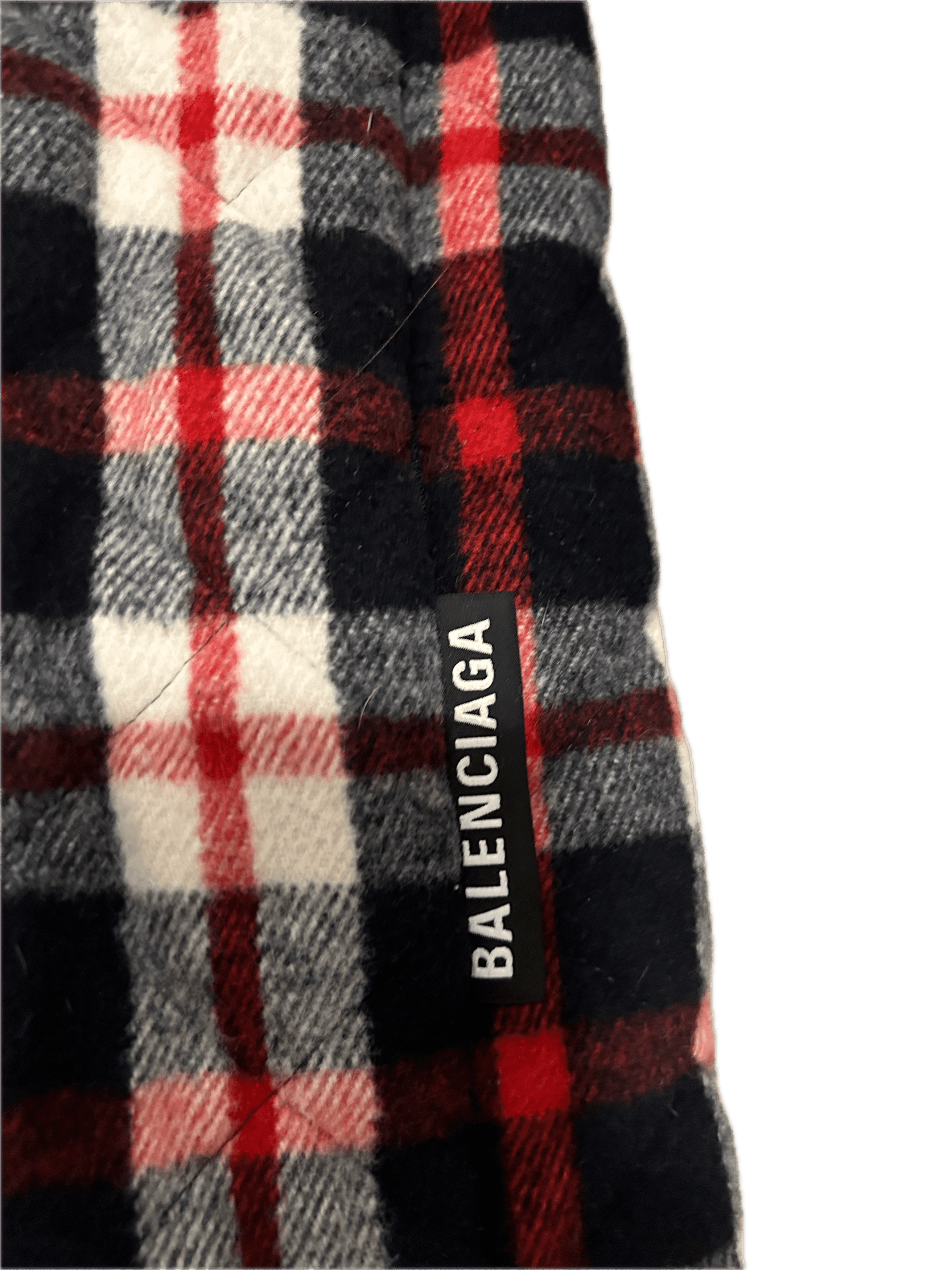 Balenciaga Balenciaga Oversized Quilted Checked Cotton-Flannel Coat Red Size US M / EU 48-50 / 2 - 12 Thumbnail