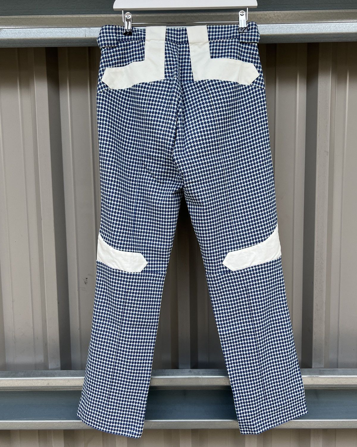 Kiko Kostadinov 00082020 Tulcea Cobalt Orb Check Darted Pants Size US 30 / EU 46 - 7 Thumbnail