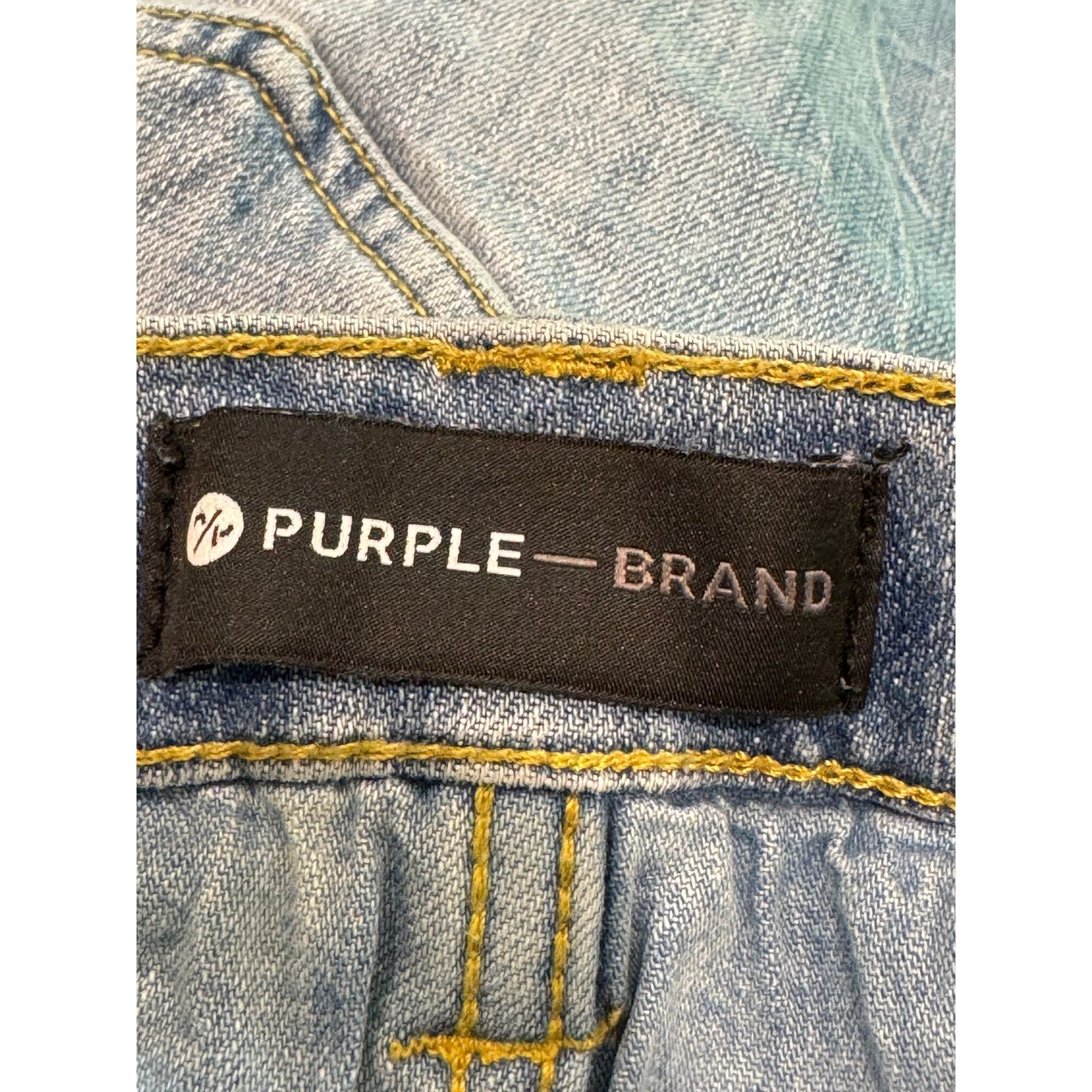 Purple Brand Purple Brand Light Wash Ripped Blue Jeans Size US 32 / EU 48 - 3 Thumbnail