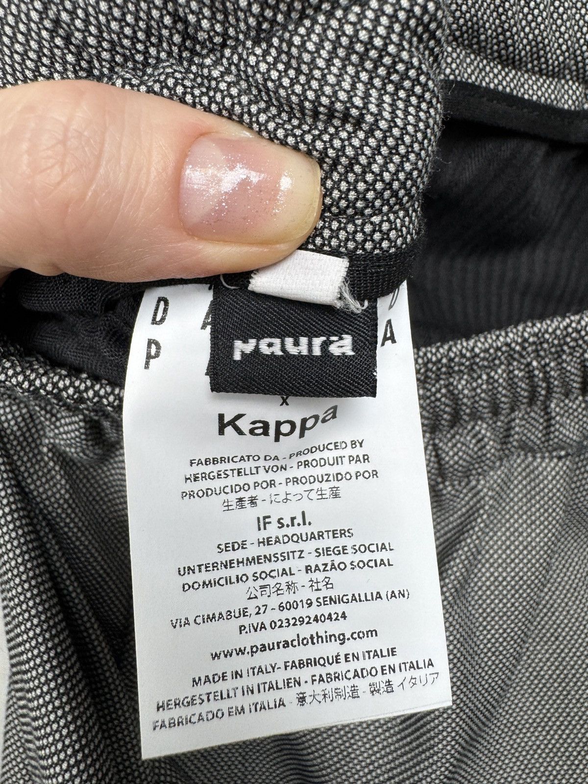 Kappa Kappa x Danilo Paura grey wool Italy striped track pants Size US 34 / EU 50 - 11 Thumbnail