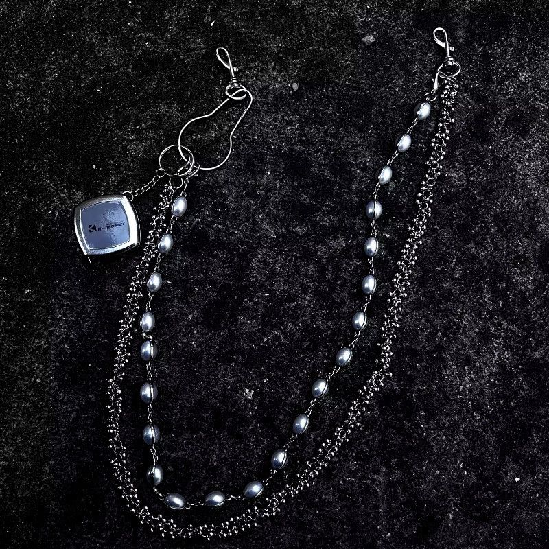 Jewelry Luxurious Metal Pearl Punk Pants Chain Size ONE SIZE - 3 Thumbnail