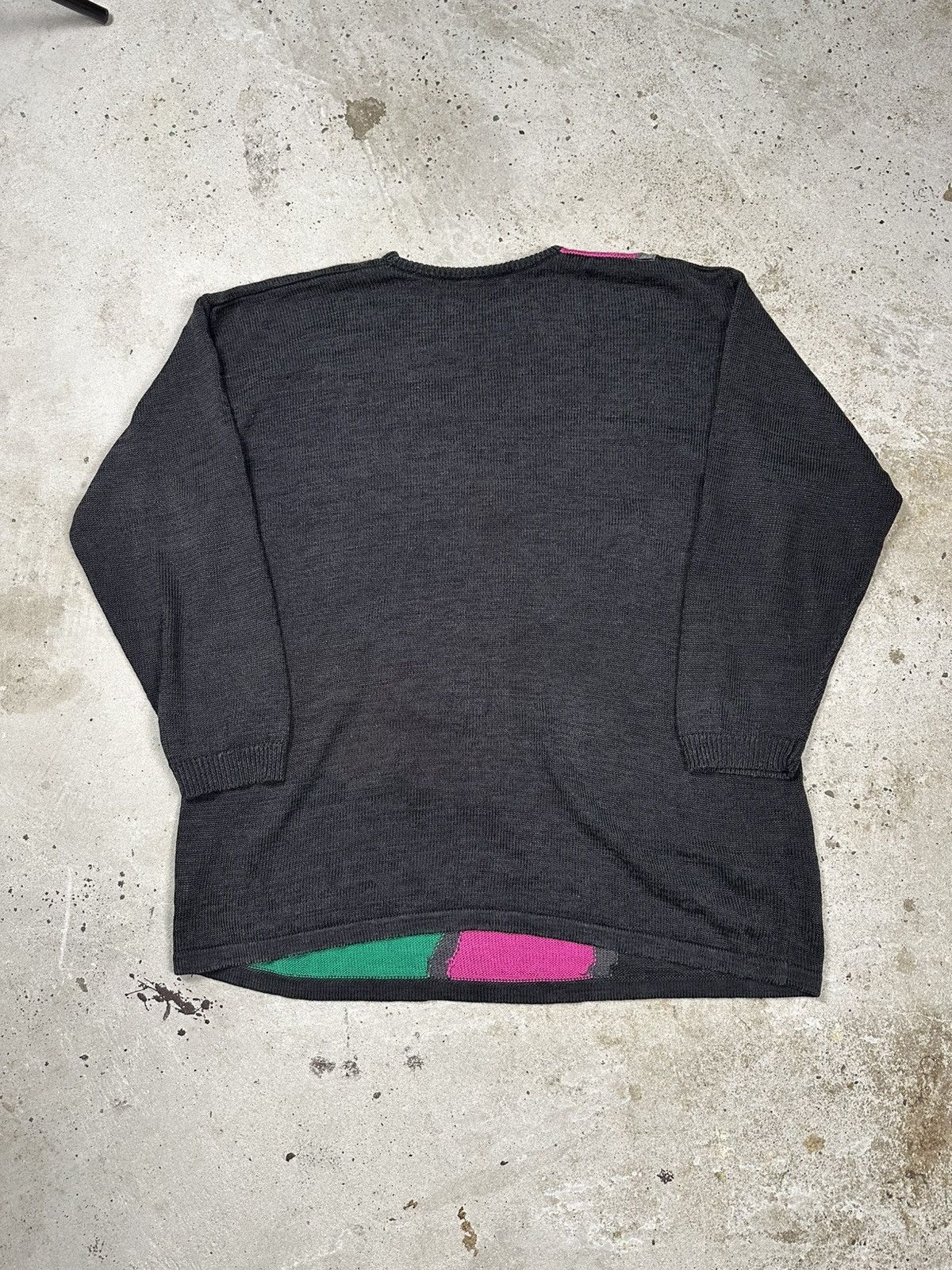 Japanese Brand × Vintage Vintage 80s Pop Art Mosaic Picasso Sweater Jumper Size US XL / EU 56 / 4 - 2 Thumbnail