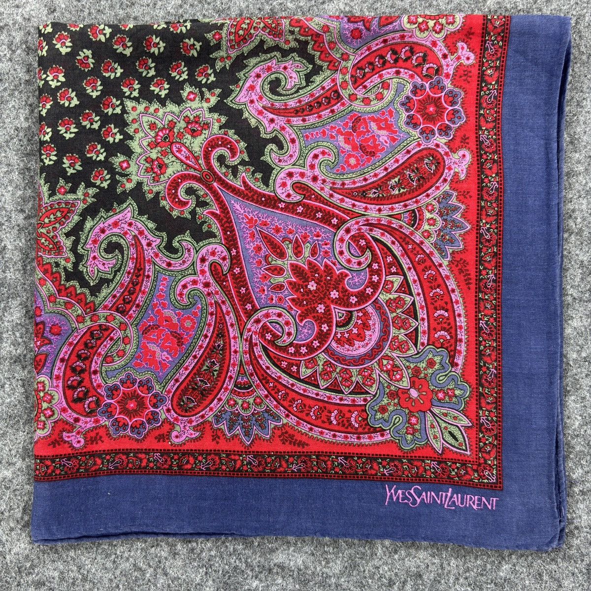 Vintage × Yves Saint Laurent Handkerchief # E042 # Bandana # Neckerchief Size ONE SIZE - 1 Thumbnail