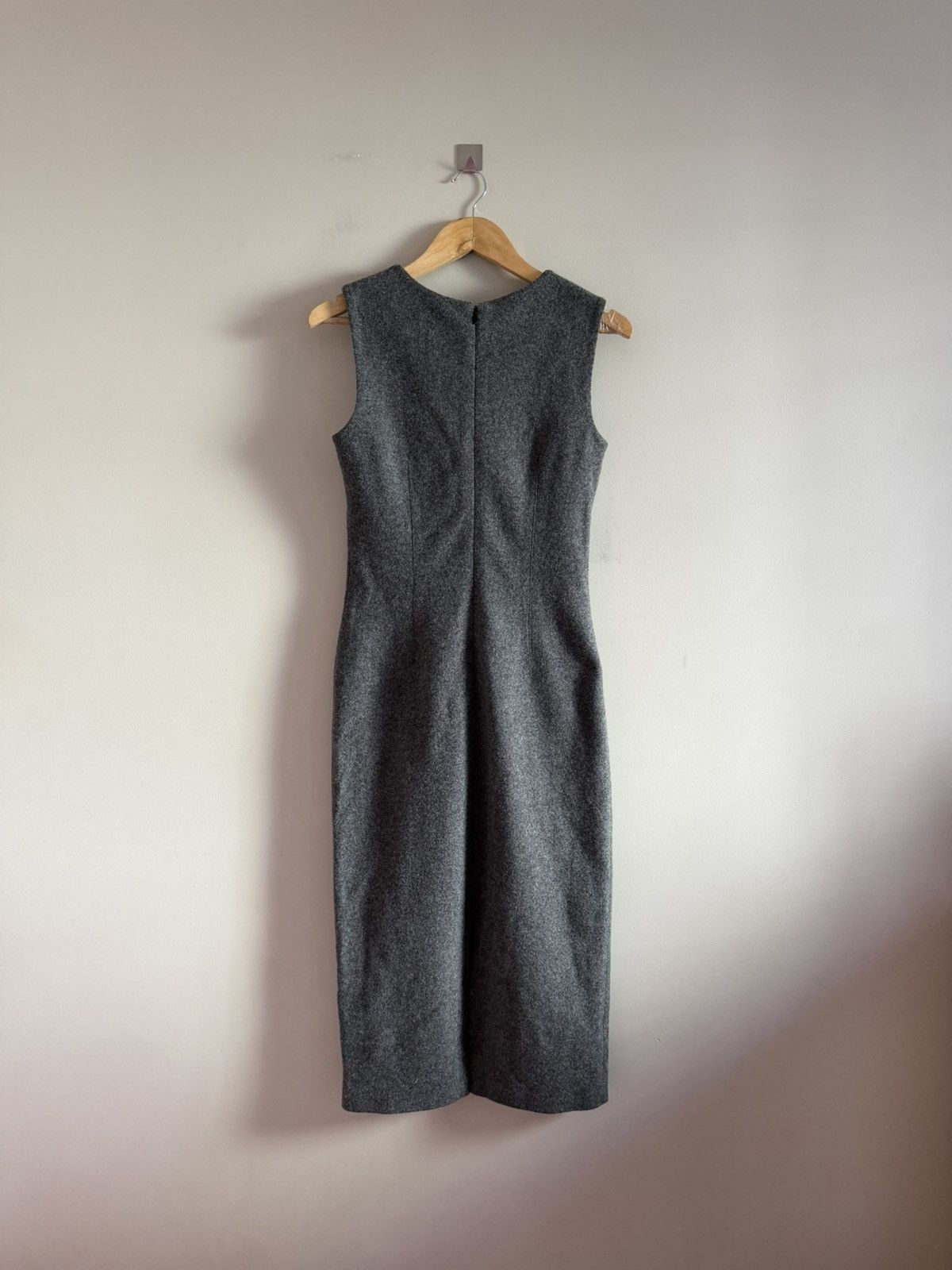 Dolce & Gabbana Vintage Dolce & Gabbana Grey Wool Sheath Dress IT40 Size S / US 4 / IT 40 - 5 Thumbnail