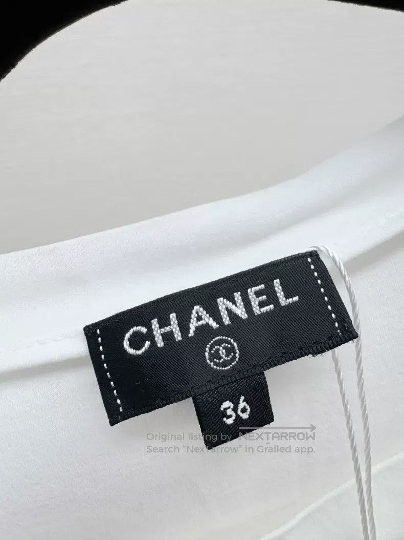 Chanel Chanel Letter-printed short sleeves Size XS / US 0-2 / IT 36-38 - 3 Thumbnail