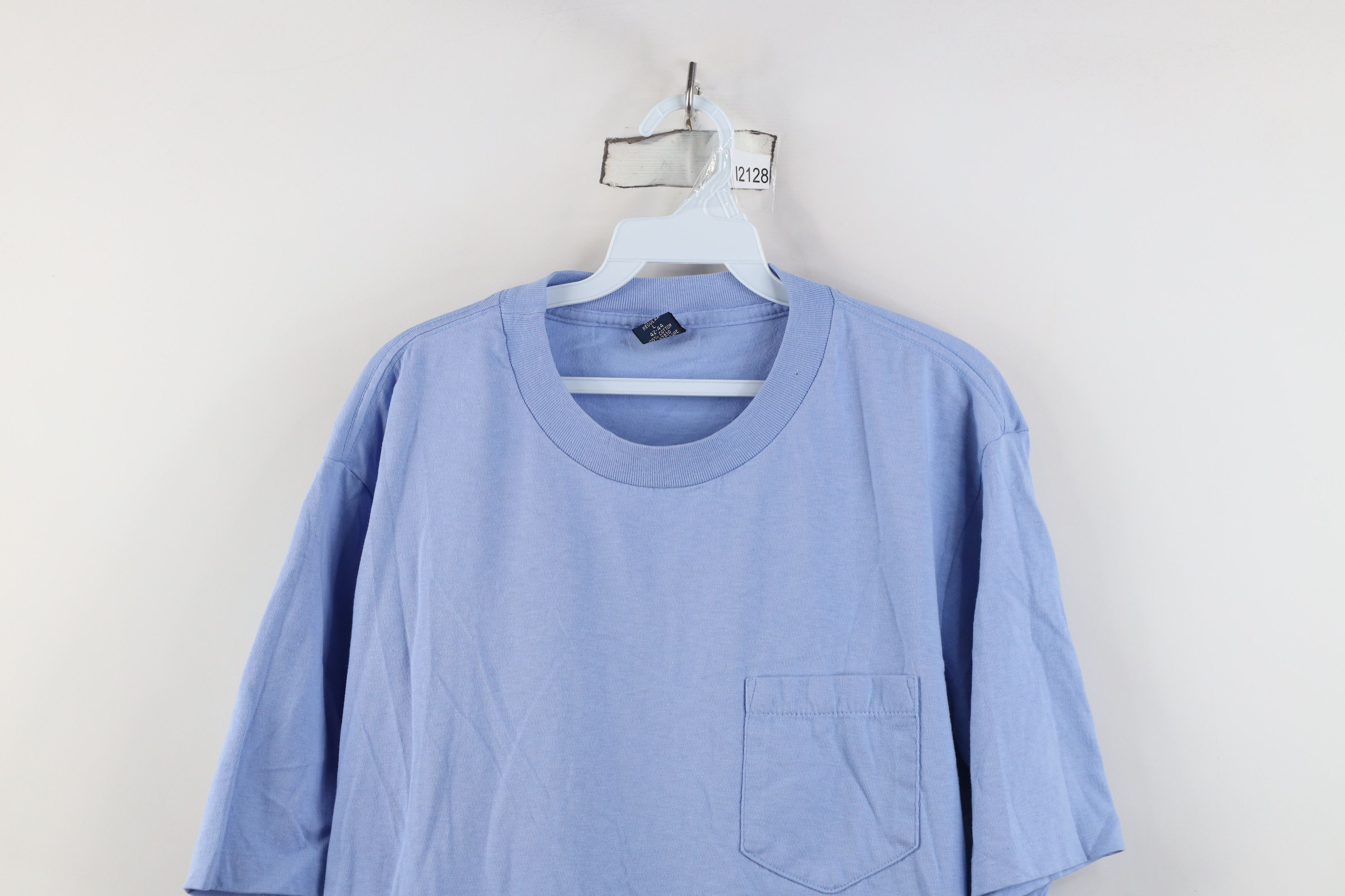 Lands' End Vintage 90s Lands End Heavy Cotton T-Shirt Light Blue USA Size US L / EU 52-54 / 3 - 2 Thumbnail
