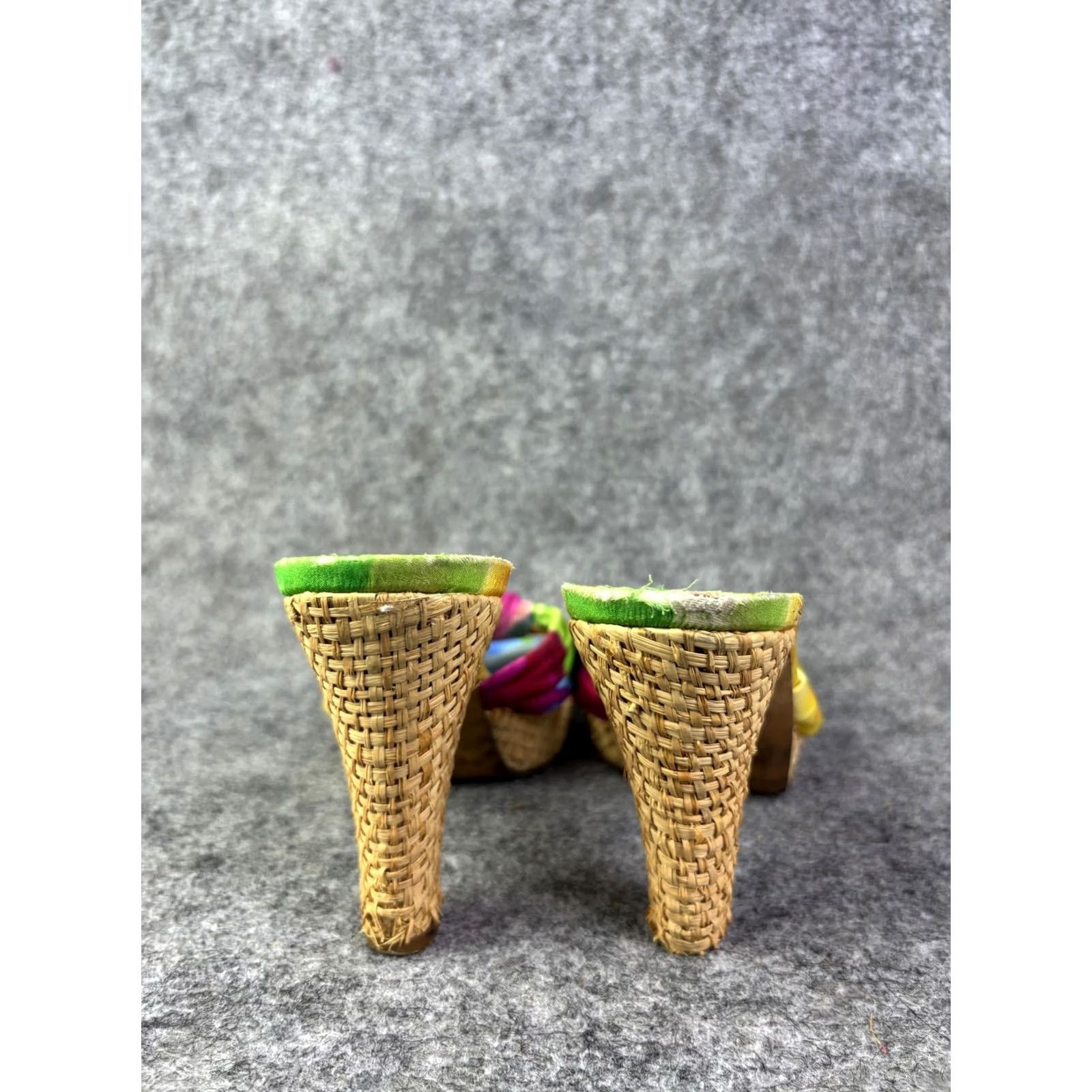 Stuart Weitzman Stuart Weitzman Sandals Womens 6.5 Multicolor Tie Dye Espadrille Bow Heels Size US 7 / IT 37 - 4 Thumbnail
