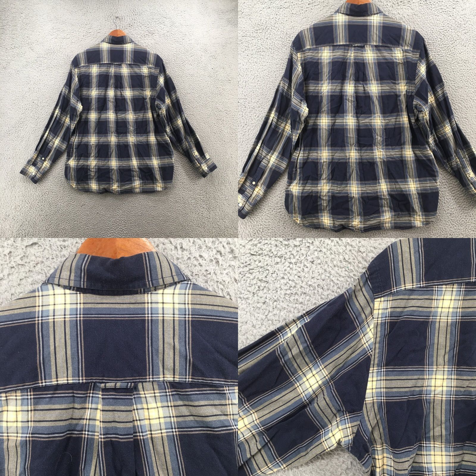 Nautica Nautica Button Down Long Sleeve Shirt Mens Medium Blue Cotton Plaid Chest Pocket Shirt Size US M / EU 48-50 / 2 - 8 Thumbnail