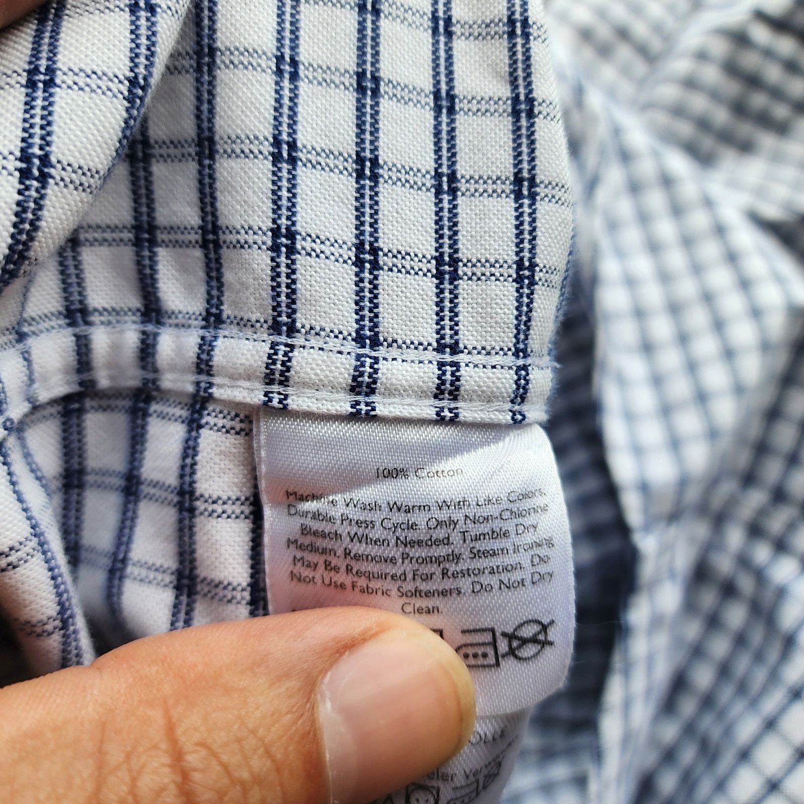 Eddie Bauer Men's M Eddie Bauer Blue White Check Shirt Size US M / EU 48-50 / 2 - 9 Thumbnail