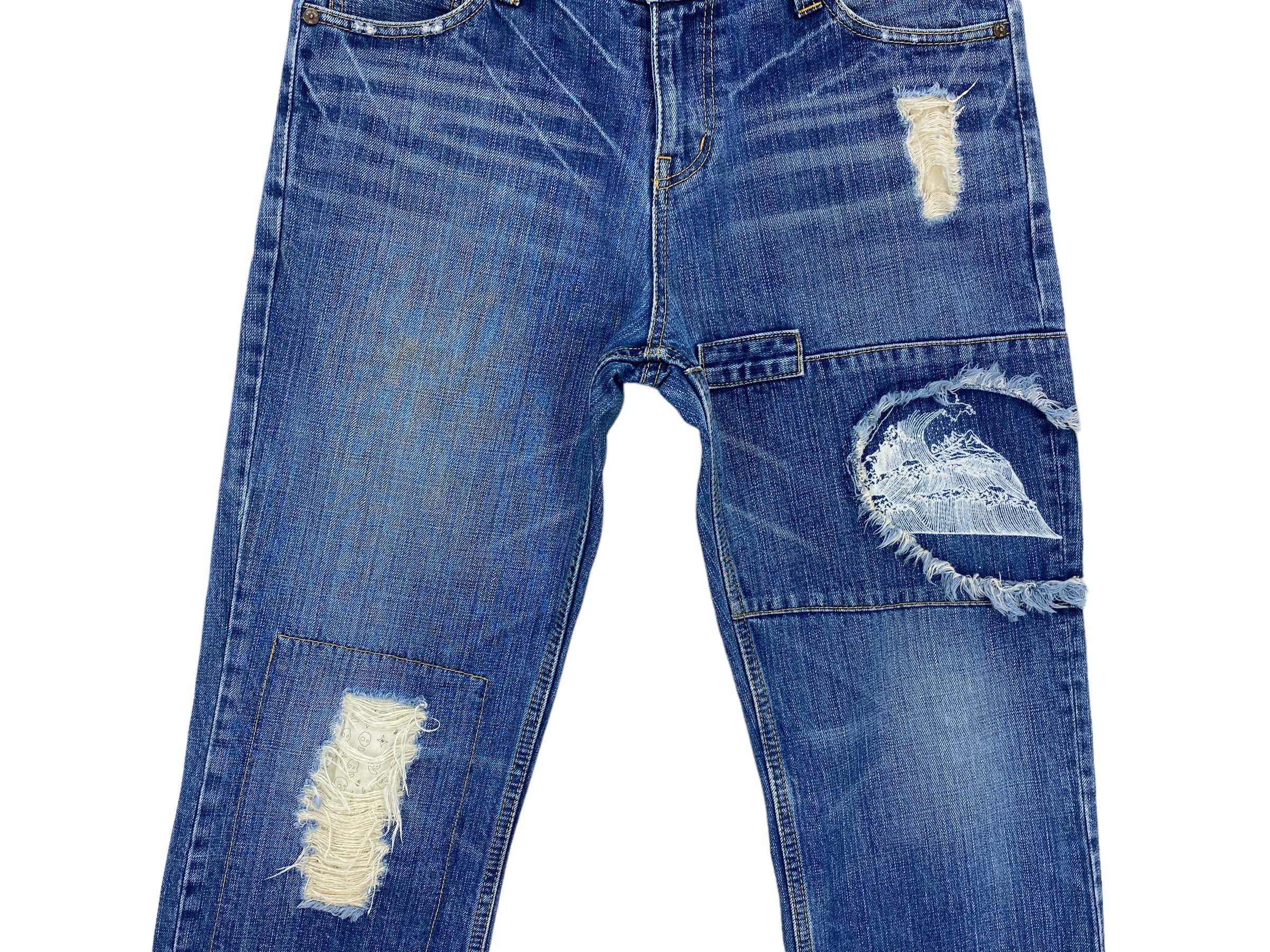 Quiksilver Quiksilver Patchwork Baggy Denim Jeans Size US 31 - 4 Thumbnail