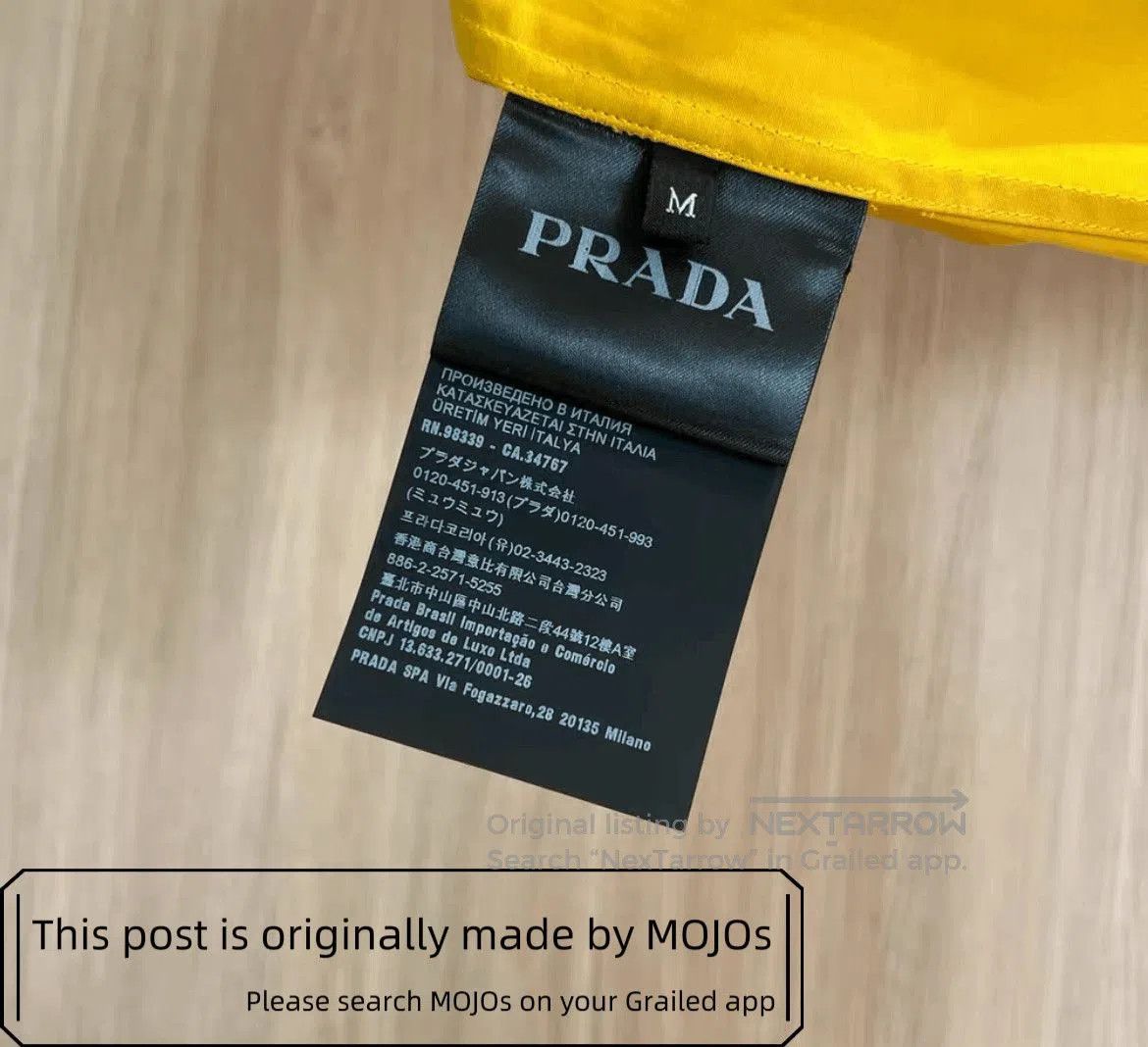 Prada Prada Plant in Bottle Yellow Shirt mojos. Size US M / EU 48-50 / 2 - 5 Thumbnail