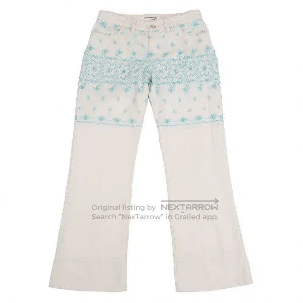 Junya Watanabe Junya Watanabe size M White vintage embroidered floral pan Size 22" - 1 Thumbnail