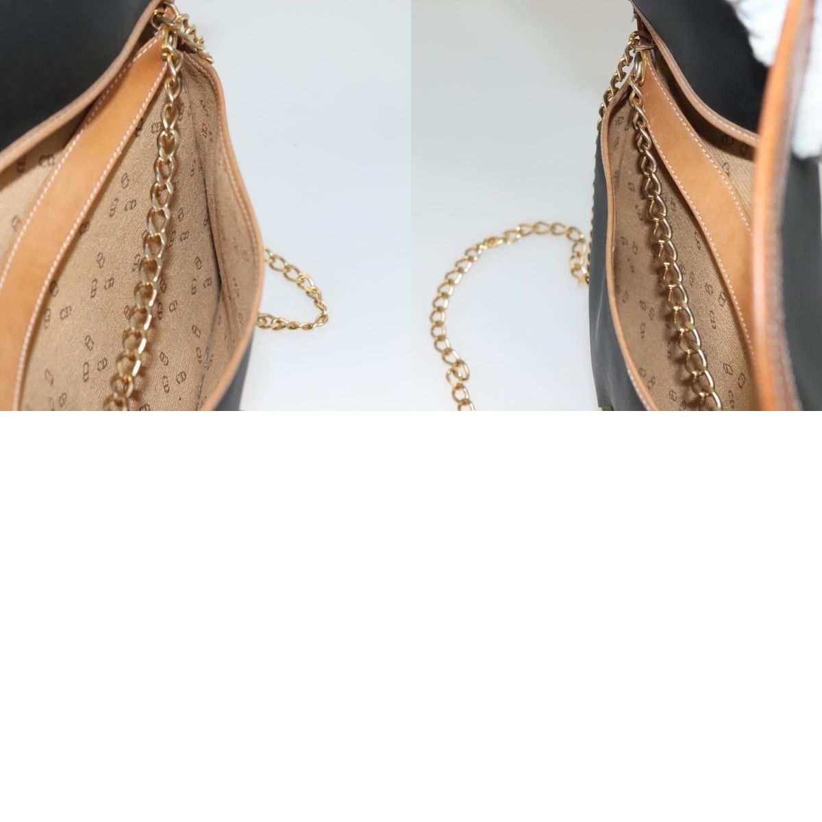 Dior DIOR Chain Shoulder Bag Leather Black Gold Size ONE SIZE - 12 Thumbnail