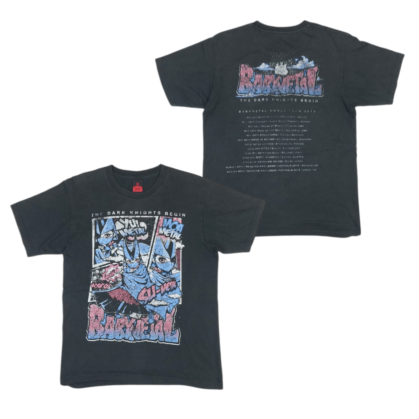 Band Tees × Japanese Brand BabyMetal Band World Tour 2015 The Dark Knight Begin TEE Size US M / EU 48-50 / 2 - 1 Thumbnail