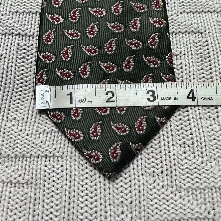 Alexander Julian Alexander Julian olive green paisley silk tie Size ONE SIZE - 5 Thumbnail