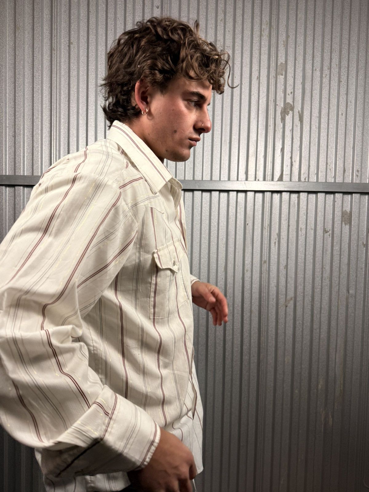 Panhandle Slim Vintage Panhandle Slim USA Pinstripe Pearl-snap Button Up Size US XL / EU 56 / 4 - 7 Thumbnail