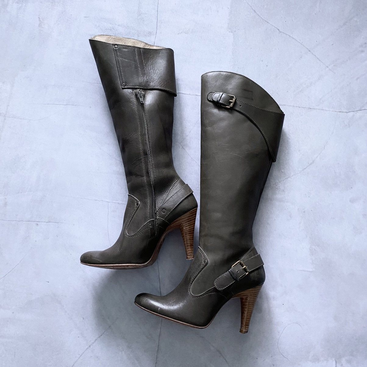 Diesel × Japanese Brand Vintage Diesel Style Lab Leather High Heels Boots Size US 6 / IT 36 - 3 Thumbnail