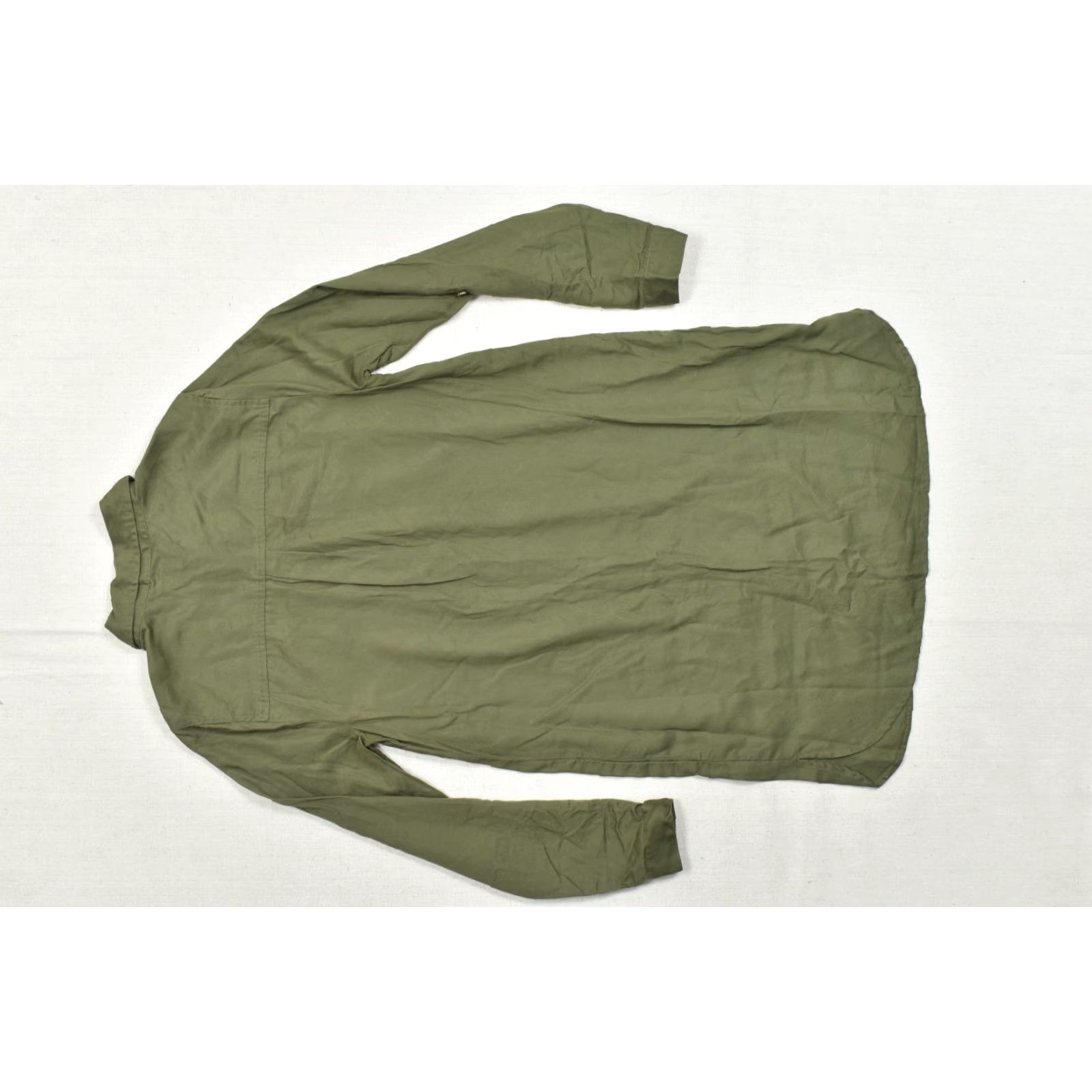 Lucky Brand Lucky Brand Women's S Olive Green Lyocell Long Sleeve Button Front Utility Shirt Dress Size S / US 4 / IT 40 - 3 Thumbnail