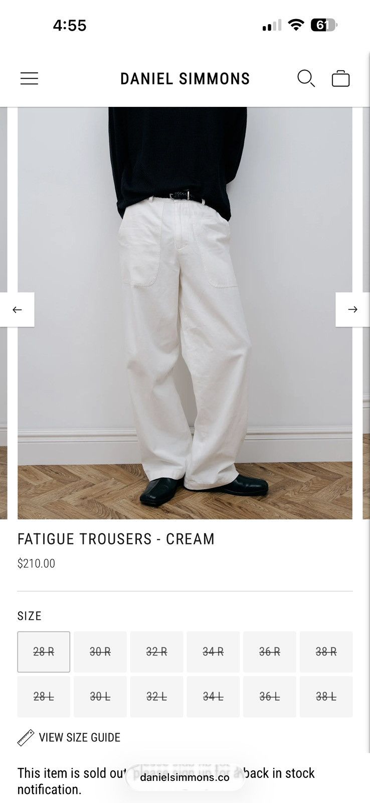 Daniel Simmons Fatigue Pants Size US 34 / EU 50 - 3 Thumbnail
