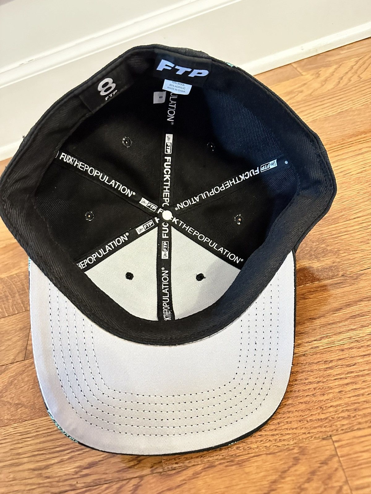 Fuck The Population FTP Skull Fitted Hat Black Size 8 Size ONE SIZE - 7 Thumbnail