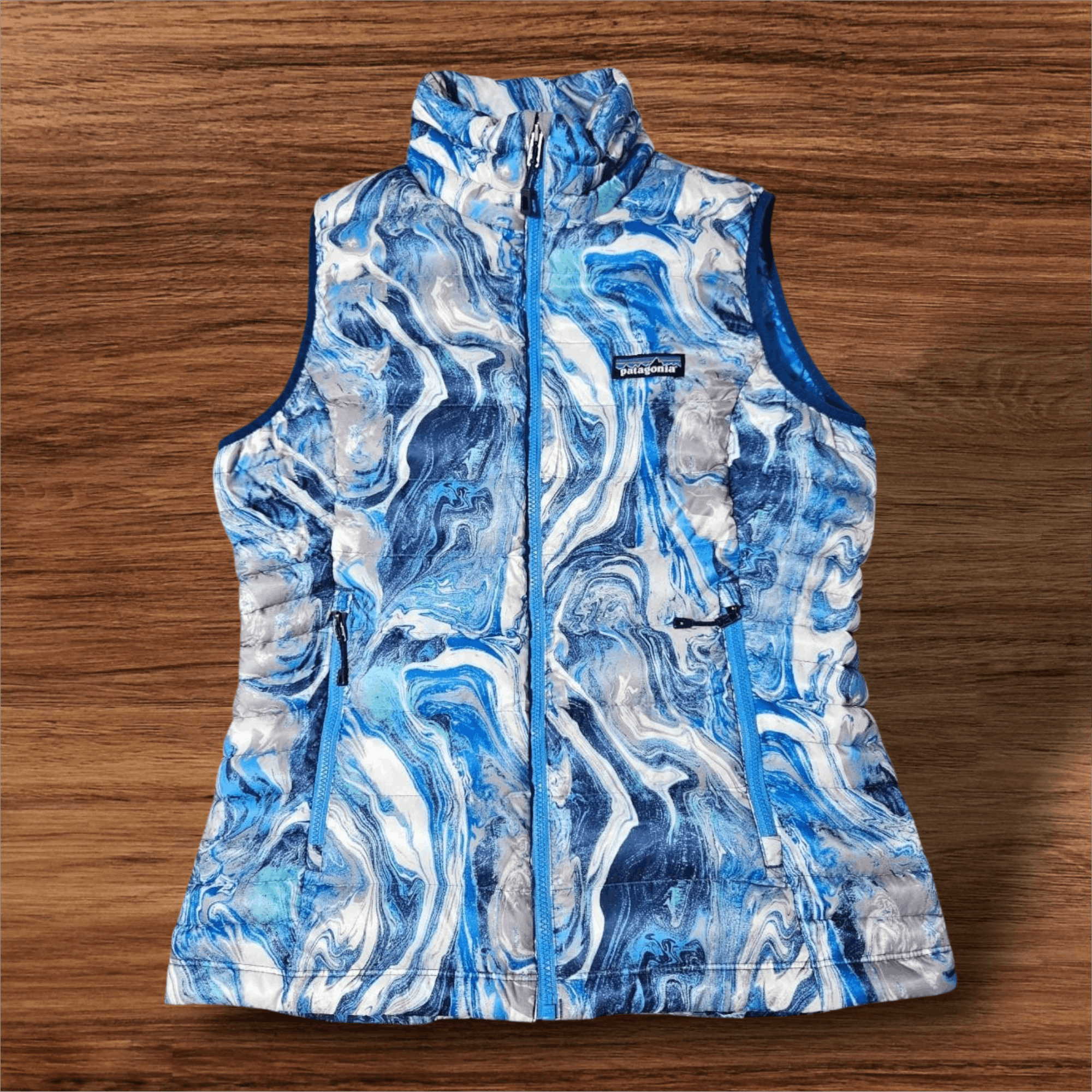 Patagonia Down Vest Blue Sweater Size Small Jacket Puffer