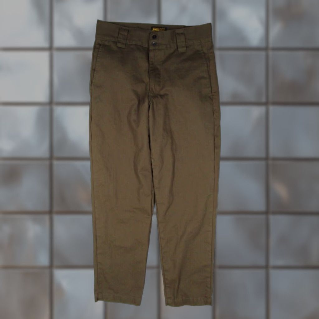 Vintage Indigo & Goods Chinos Mens 30 Green Cotton Twill Workwear Pants Made in England Size US 30 / EU 46 - 1 Thumbnail