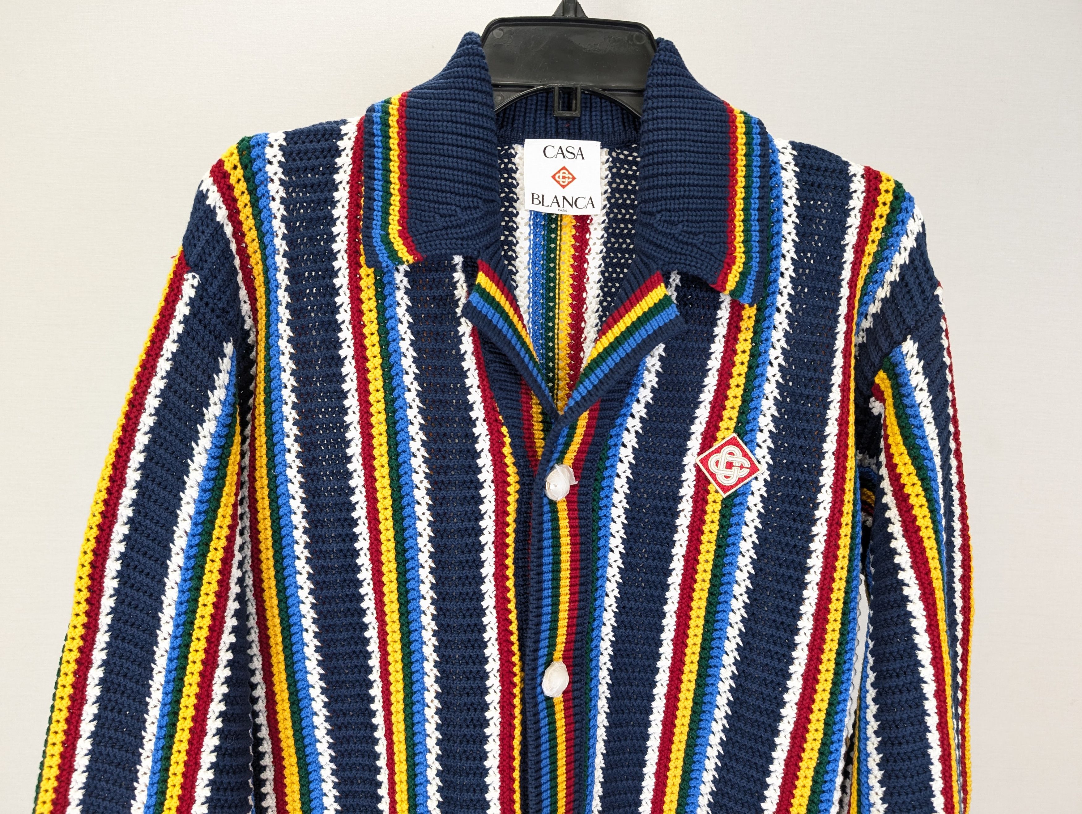 Casablanca o1rshd1 DUP / Cotton Crochet Shacket in Navy Size US L / EU 52-54 / 3 - 7 Thumbnail
