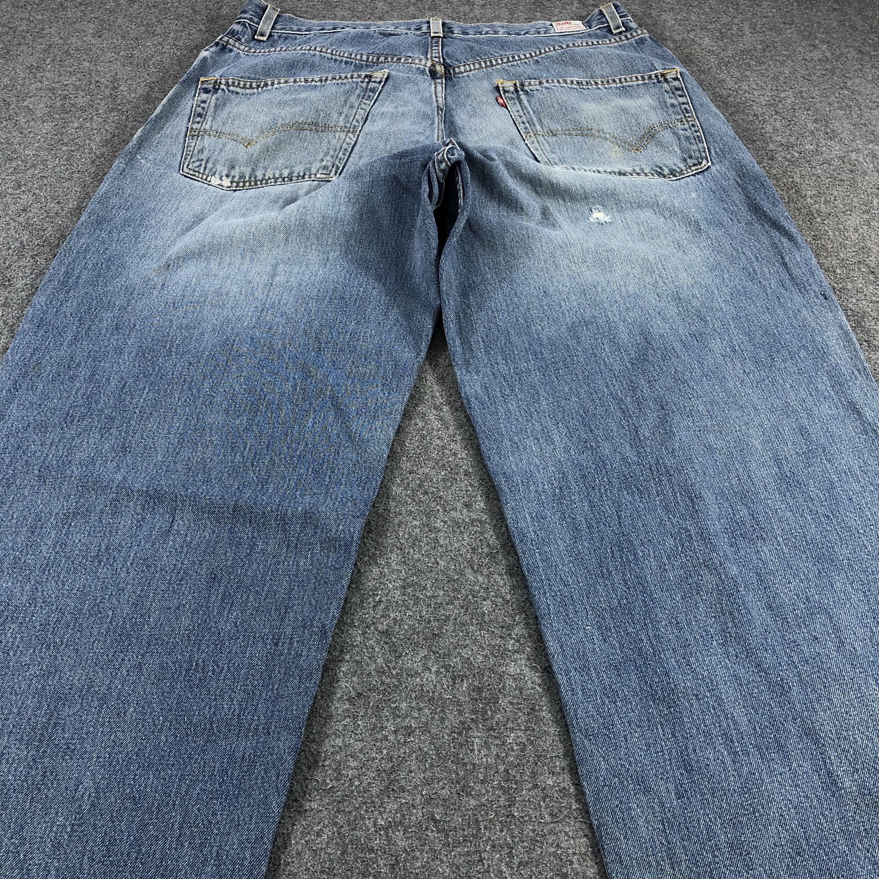 Levi's Vintage 90s Levi's 595 Jeans Faded Blue Denim KJ500 Size US 34 / EU 50 - 4 Thumbnail