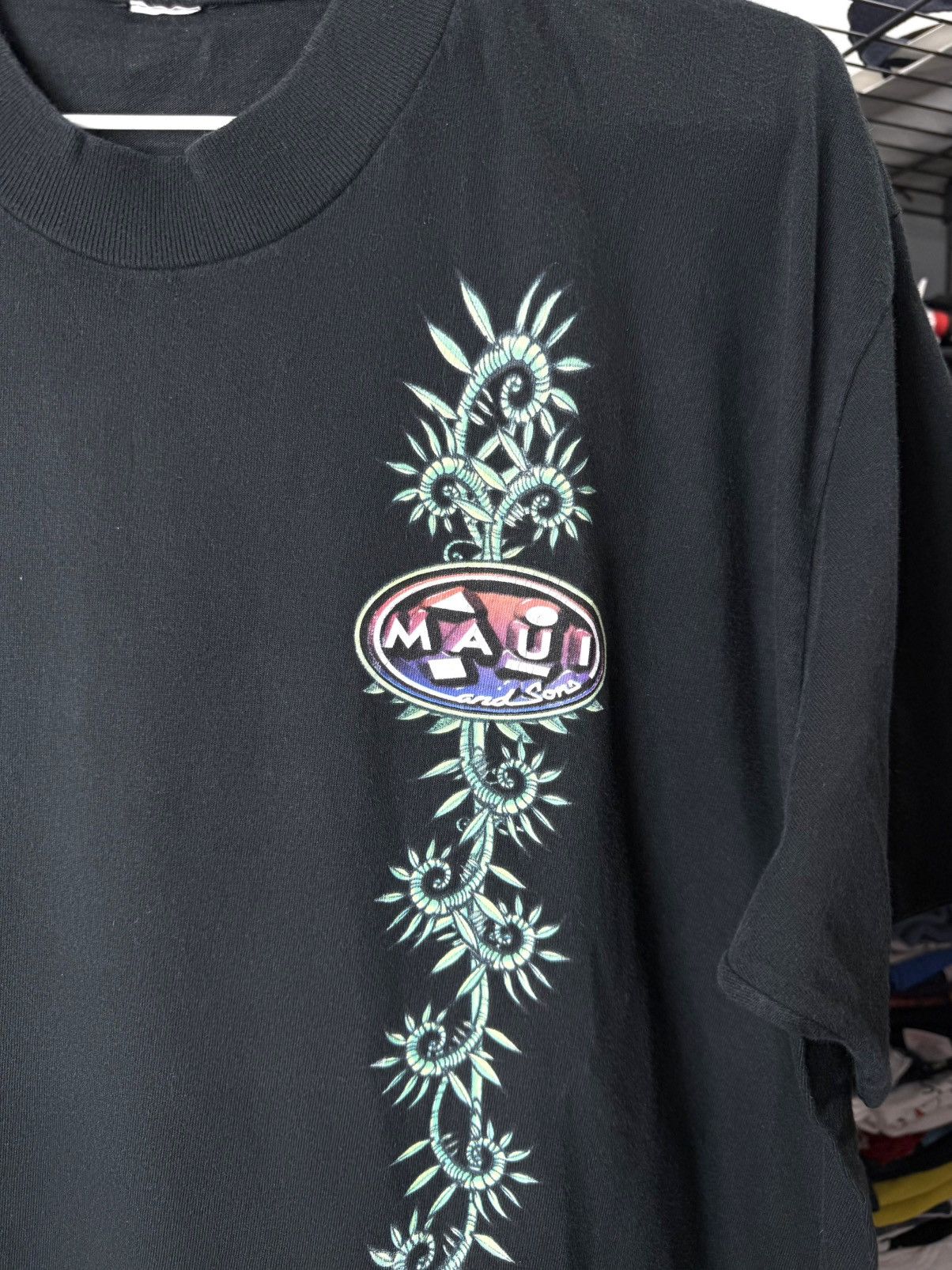 Vintage Rare Vintage 1990’s Maui Shark Surf Style T Shirt Stussy Size US L / EU 52-54 / 3 - 3 Thumbnail