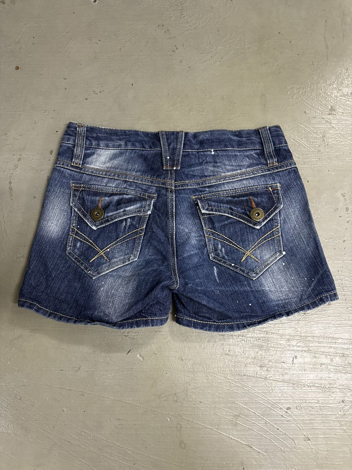 If Six Was Nine RNA H Naoto Acid Wash Paint Splatter Denim shorts Size 30" / US 8 / IT 44 - 1 Thumbnail