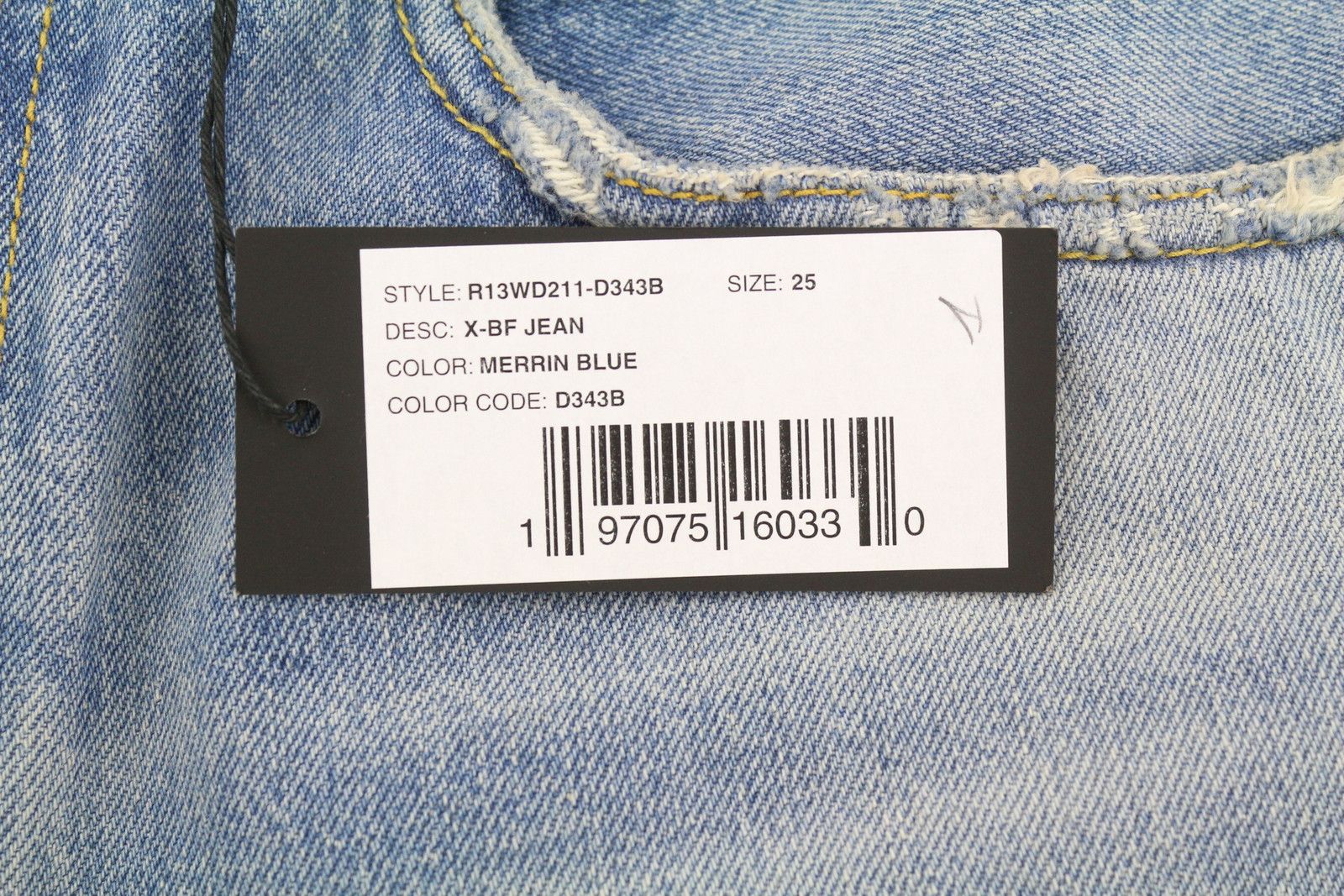 R13 X-BF 25 Merrin Washed Blue RRP799 87205 Size 25" / US 0 / IT 36 - 7 Thumbnail