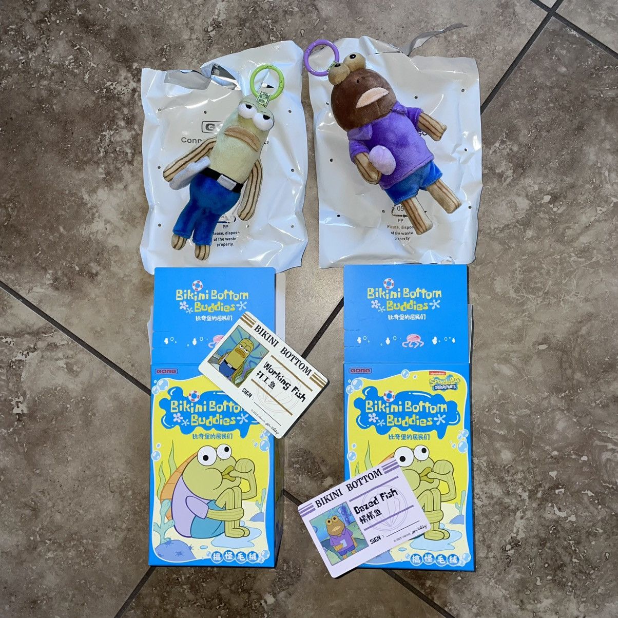 Pop Mart x Bikini Bottom Buddies Dazed & Working Fish 2 Pack