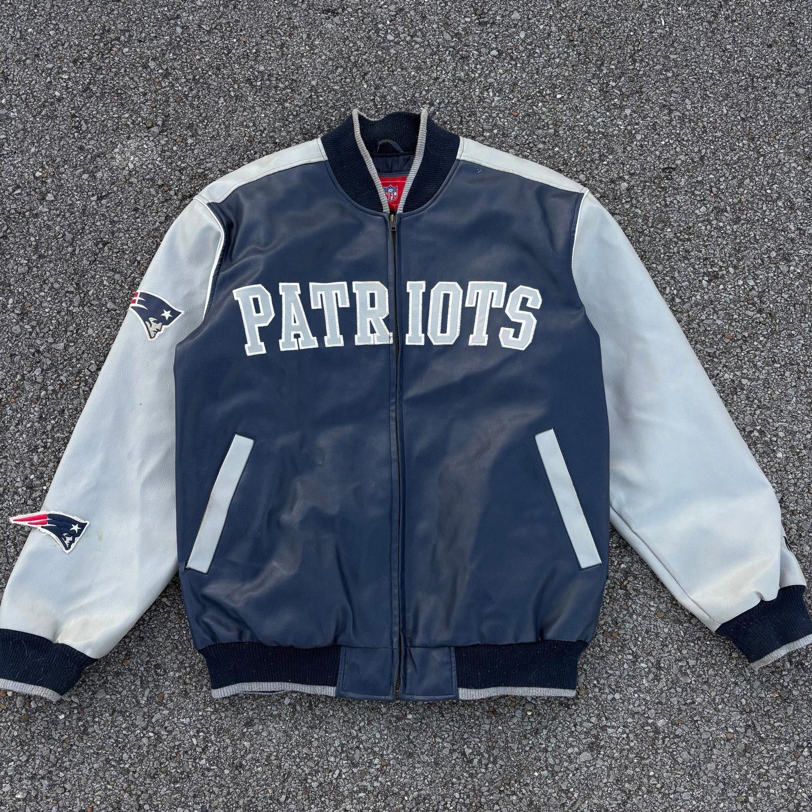 NFL Vintage New England Patriots Leather jacket Size US XL / EU 56 / 4 - 9 Thumbnail