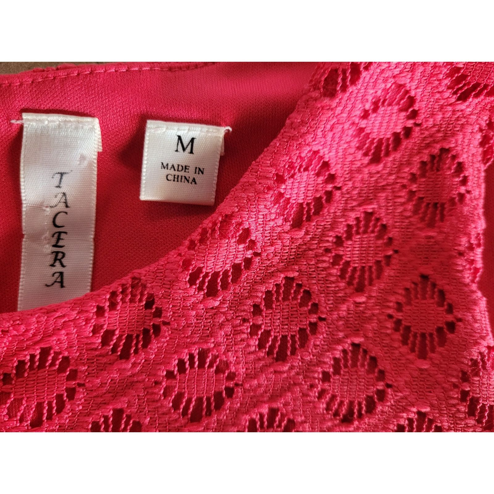Other Tacera Fushia Eyelet Dress Sleeveless Lined Sz Medium Size M / US 6-8 / IT 42-44 - 7 Thumbnail