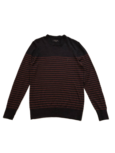 Allsaints Vintage Allsaints 100% Wool Striped Sweater Size M Size US M / EU 48-50 / 2 - 1 Thumbnail